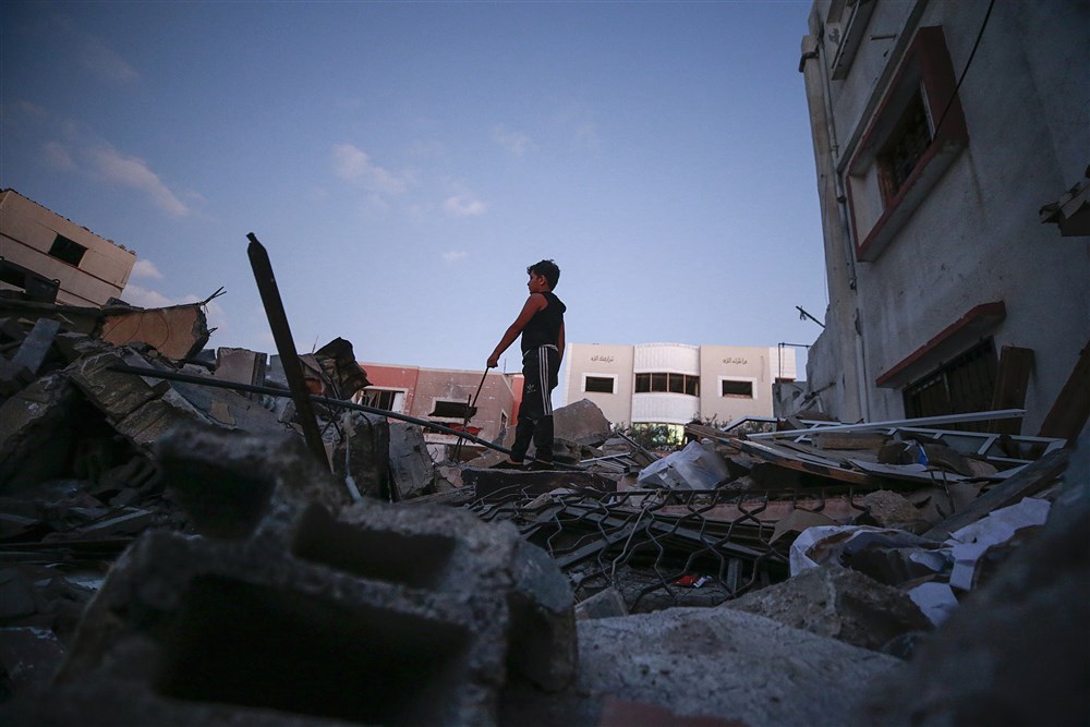 Destroyed houses in Gaza City