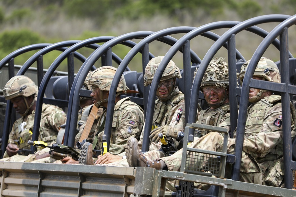 British Army Training Unit Kenya training in Laikipia