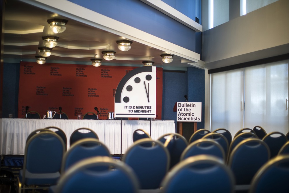 Doomsday Clock moved to two minutes to midnight
