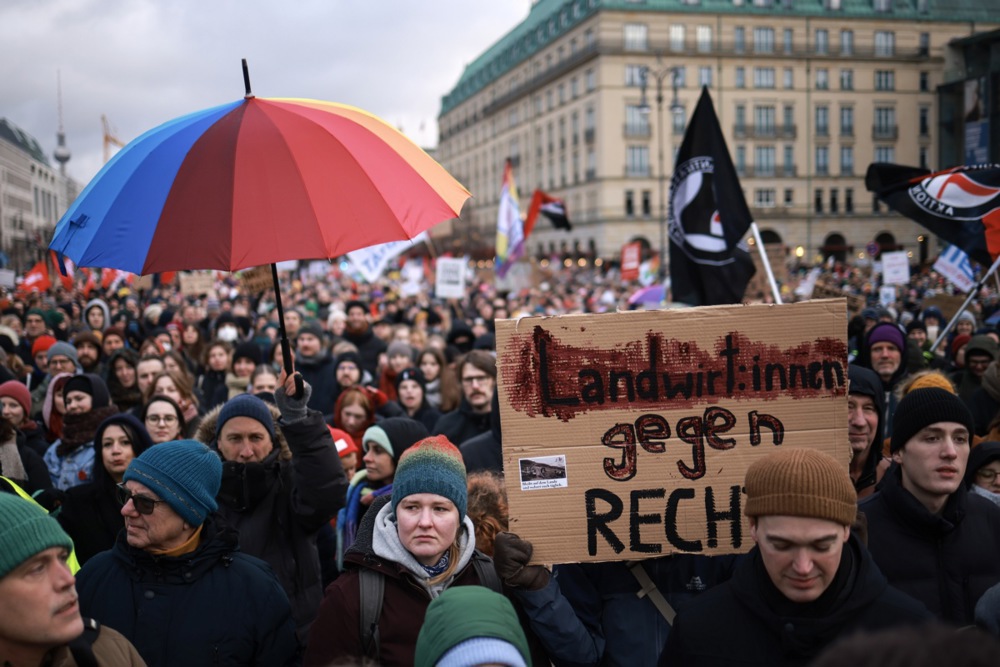 Demonstration against the far-right Alternative for Germany (AfD) party in Berlin