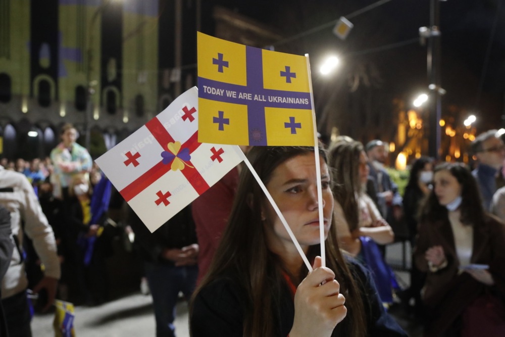 Rally to support Ukraine in Tbilisi