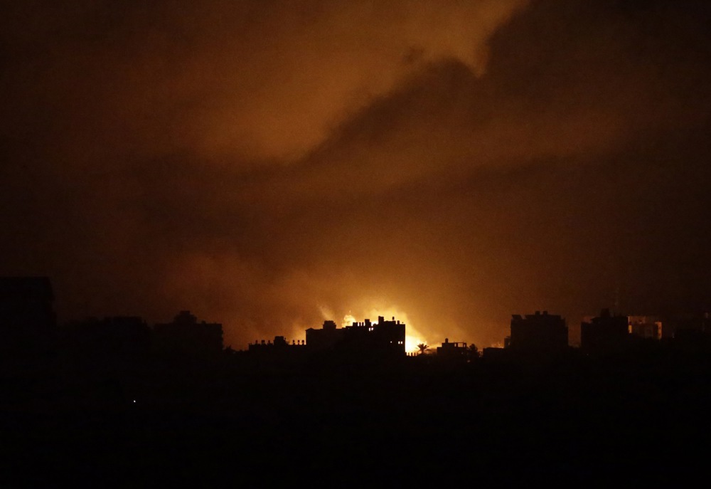Israeli air strikes in the northern Gaza Strip