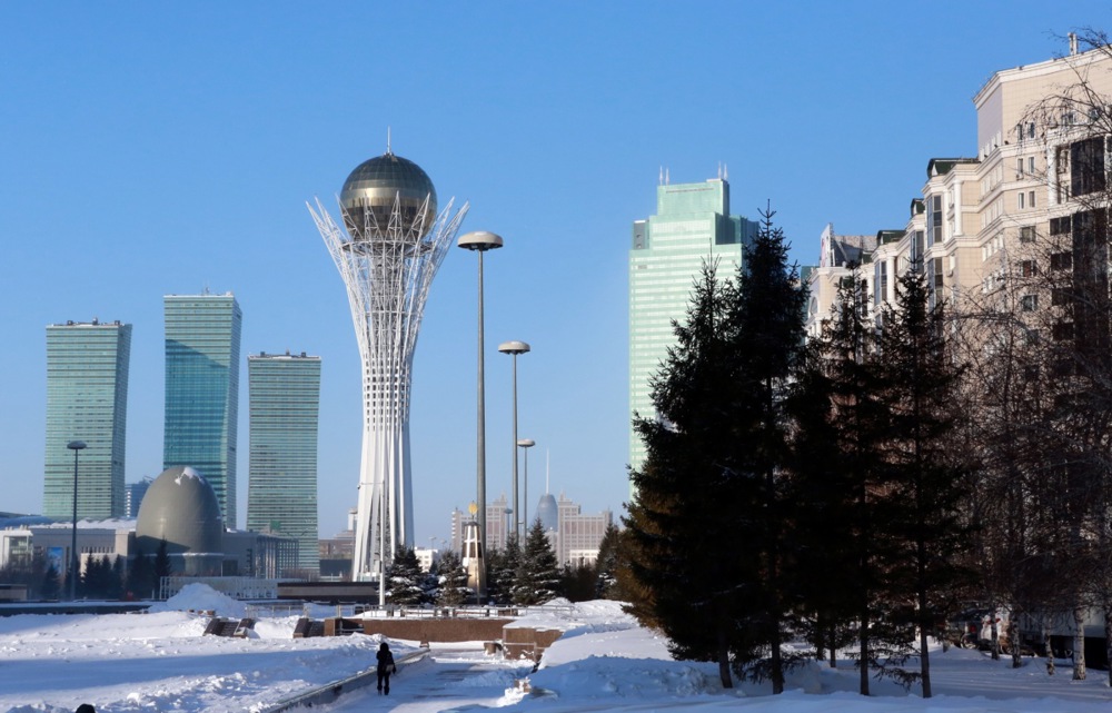 Buildings in Kazakhstan's capital of Astana