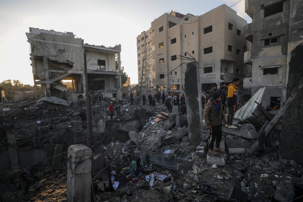 Search operations following Israeli airstrike near Al Nusairat, southern Gaza