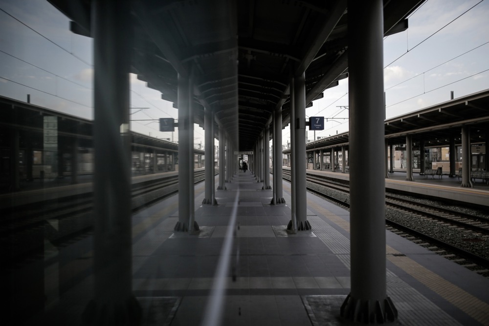 Railway staff strike in Athens Greece