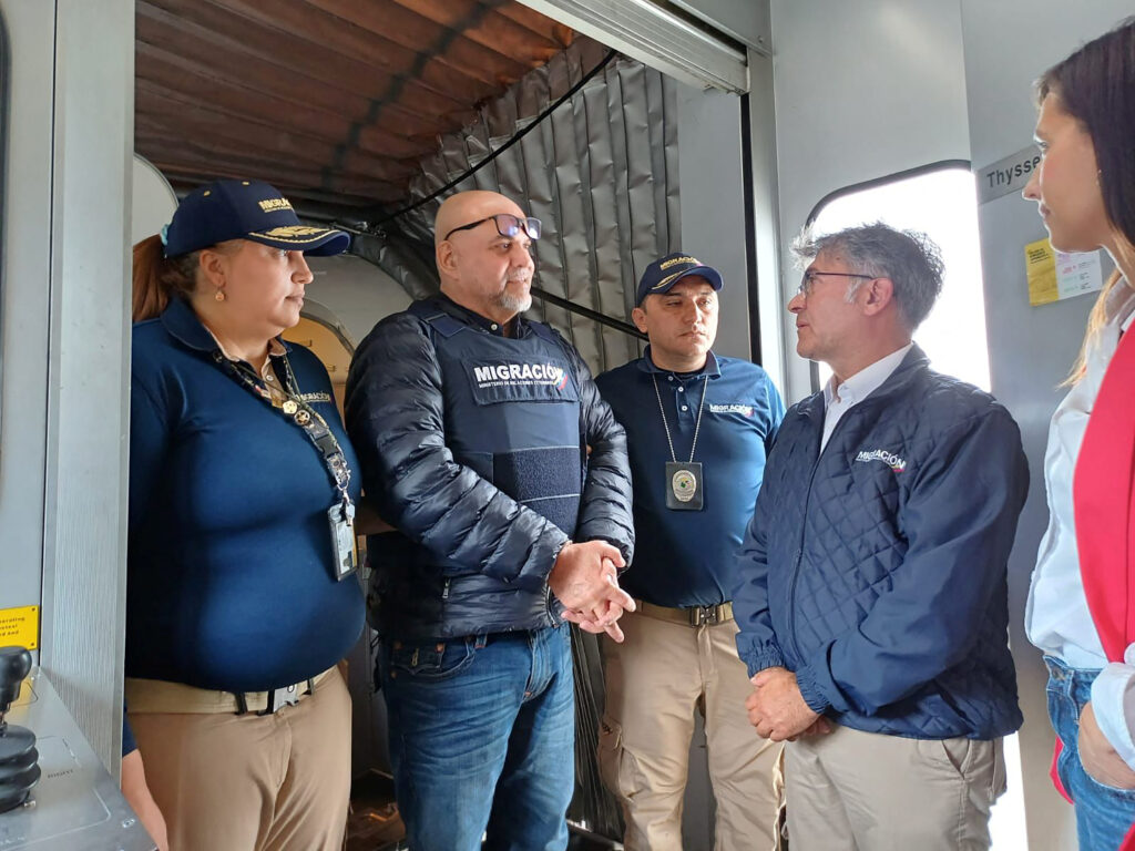 Former commander of the United Self-Defense Forces of Colombia (AUC), Salvatore Mancuso, arrives in Colombia extradited from the United States to the Military Transport Air Command (CATAM) in Bogota