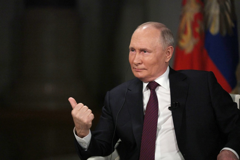 Russian President Putin interviewed by US journalist Carlson in Moscow
