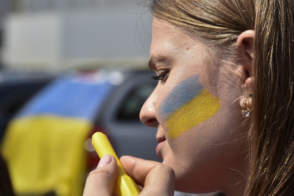 Ukrainians protest in Lebanon