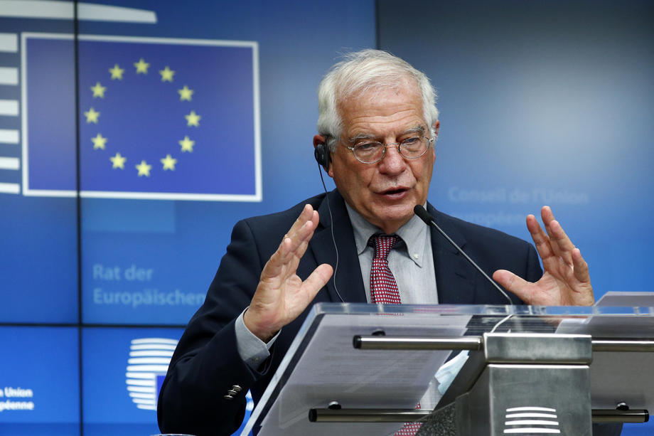 News conference following a European Union Foreign Ministers council in Brussels