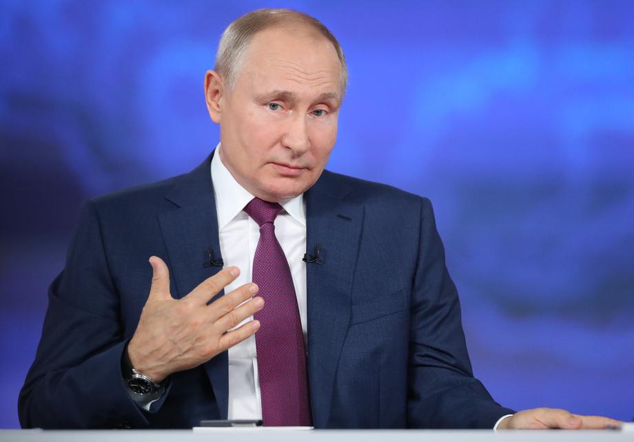 Russian President Vladimir Putin attends Q&A session