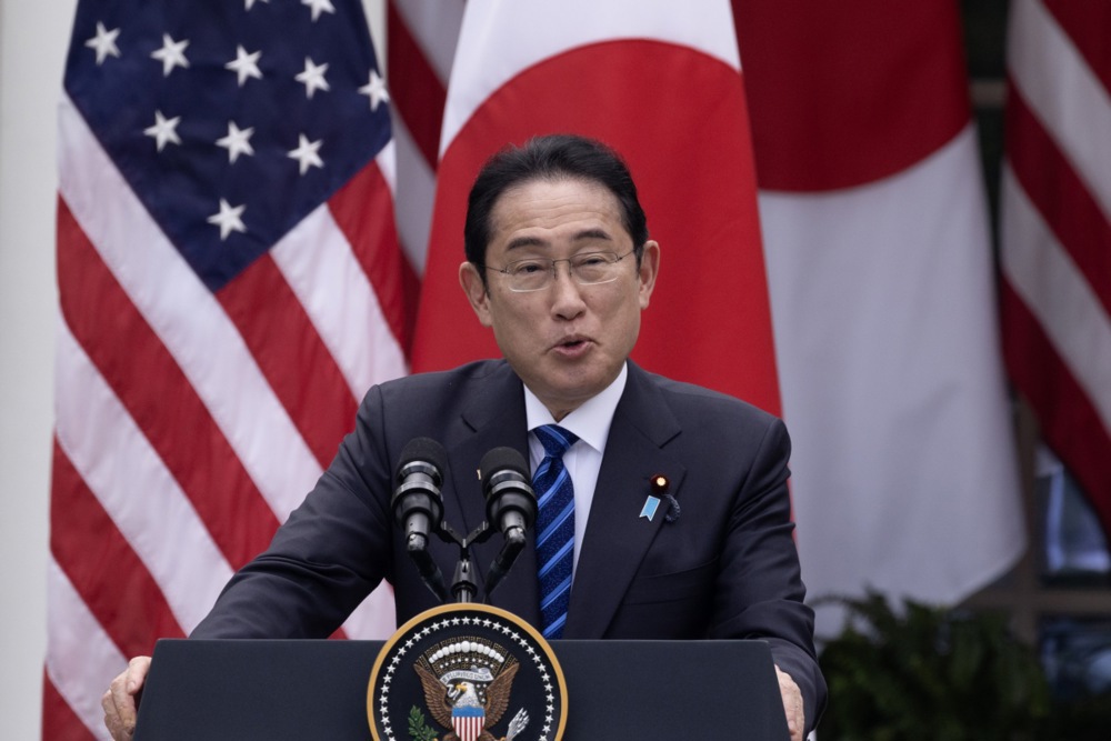 Japan's Prime Minister Fumio Kishida visits the White House