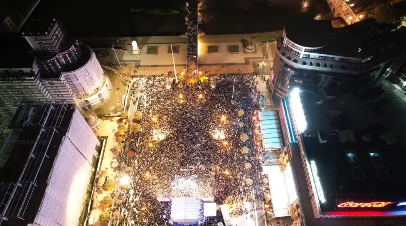DUI miting Skopje od dron