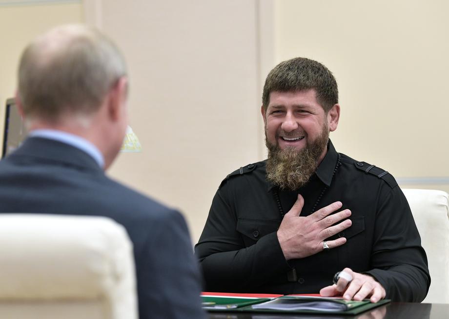Russian President Vladimir Putin meets with head of the Chechen Republic Ramzan Kadyrov