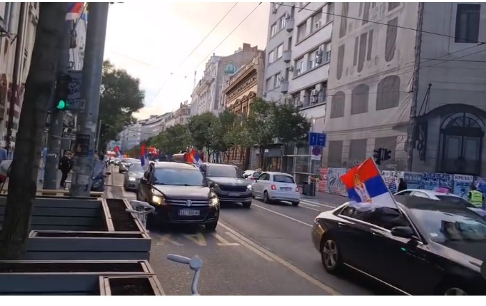 Belgrad protest avtomobili