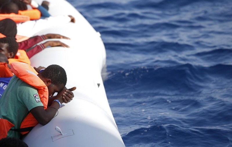 Red Cross and MOAS rescue operation in Mediterranean Sea