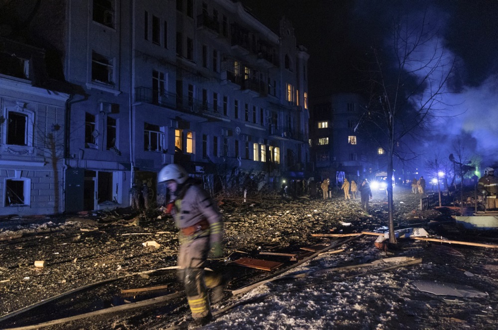 People were killed in a Russian missile strike in Kharkiv