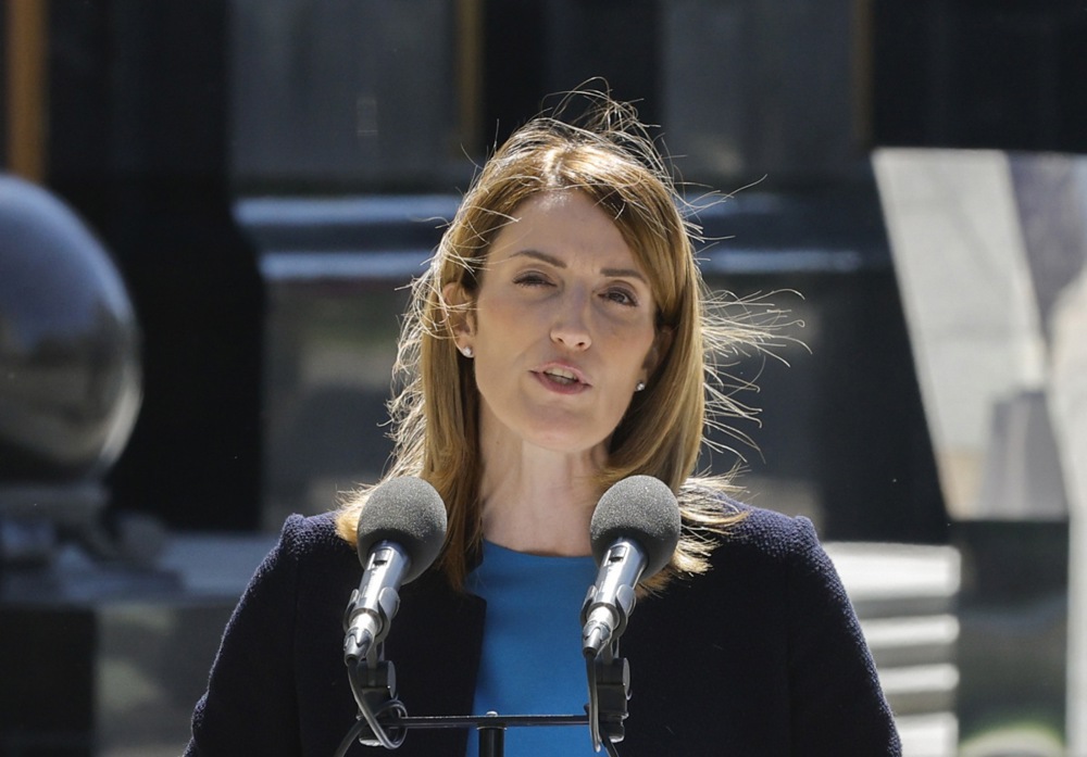 President of the European Parliament Roberta Metsola visits Ukraine