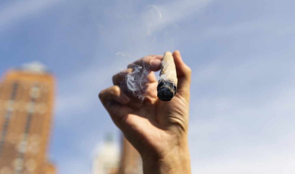 People Smoke Marijuana in New York