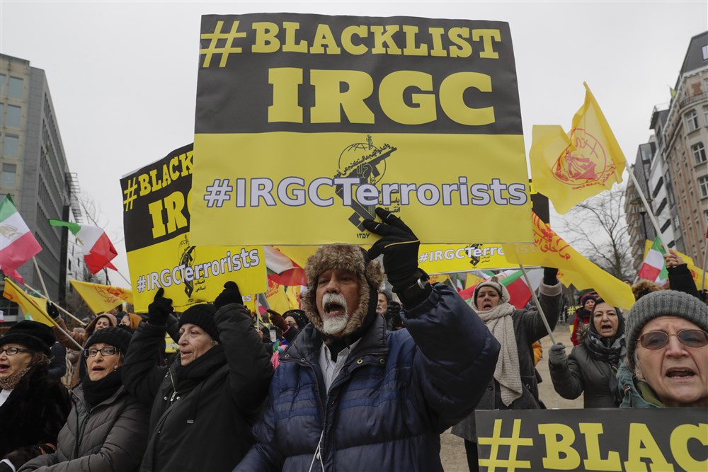 Iranian opposition protest in Brussels