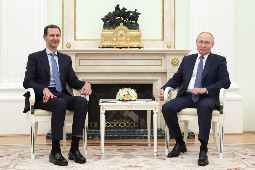 Russian President Vladimir Putin meets with Syrian President Bashar al-Assad in Moscow