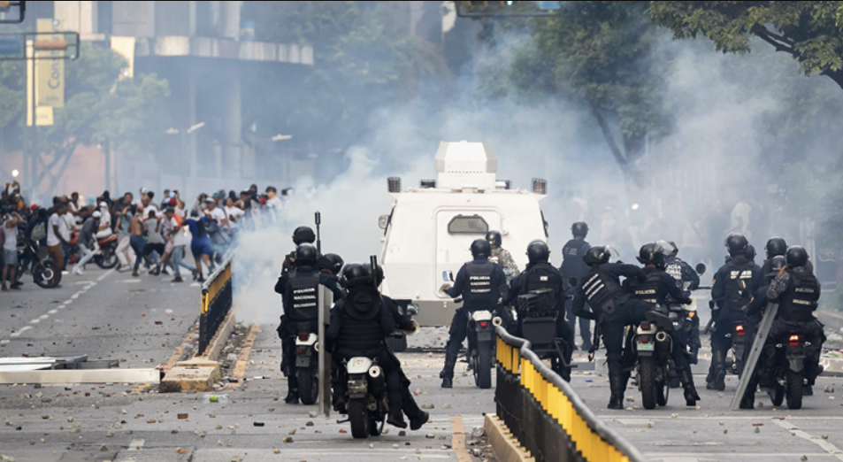 Demonstration after presidential elections in Caracas 2024