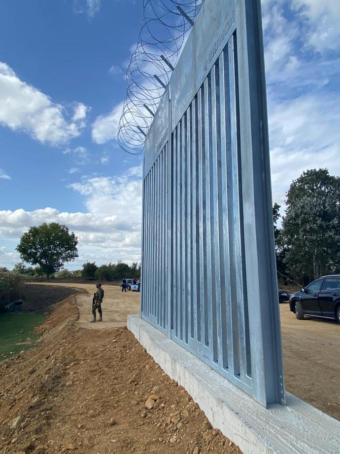 New Evros fence at the border with Turkey