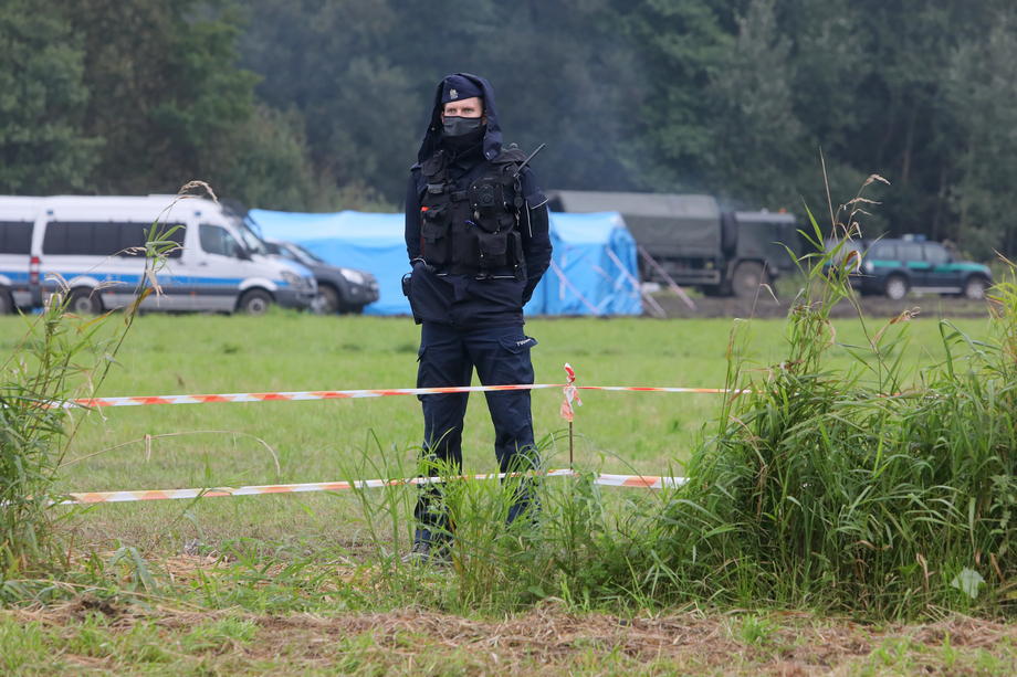 Polish Belarusian border in Usnarz Gorny