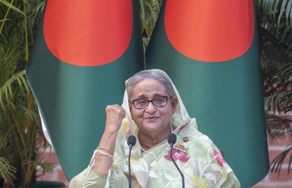 Bangladesh Prime Minister Sheikh Hasina presser following election win