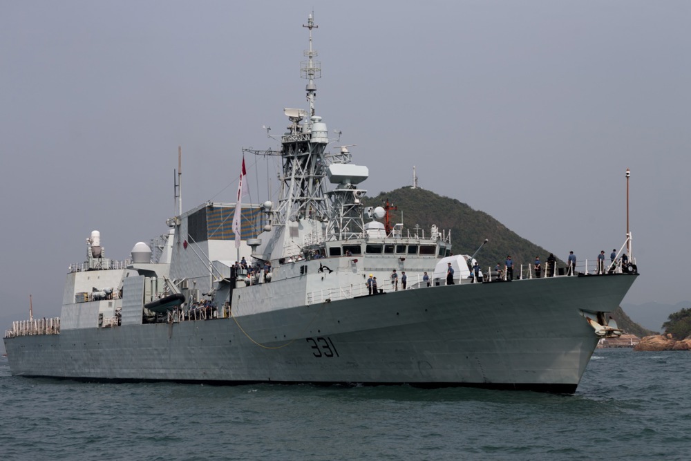 HMCS Vancouver at Victoria Harbour in Hong Kong