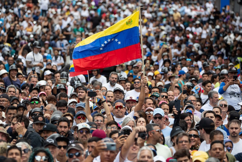 Protest against the results of the presidential elections in Venezuela