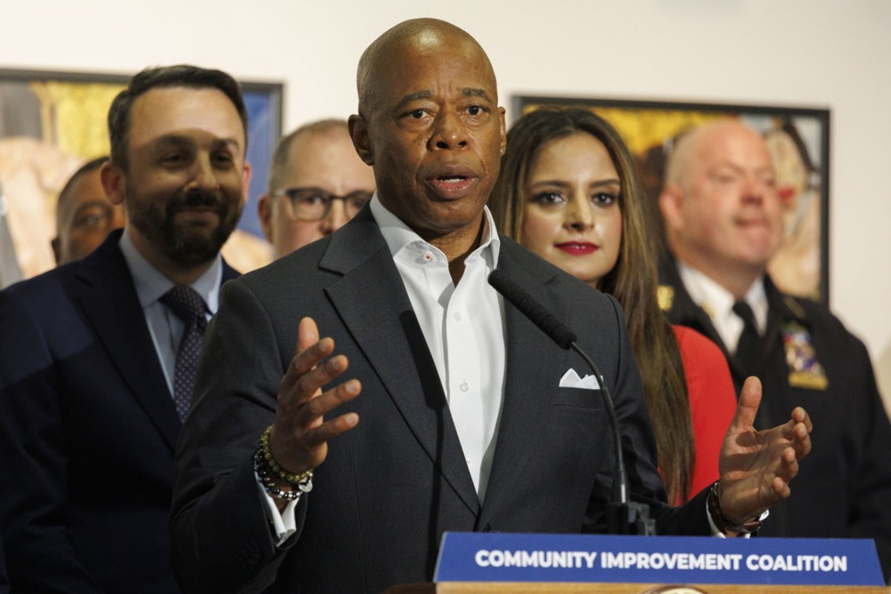 NYC Mayor Eric Adams makes public safety announcement at local YMCA