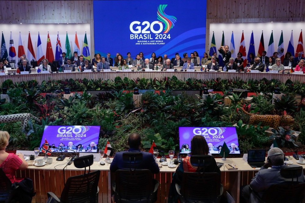 Brazilian president Da Silva presents Global Alliance against Hunger in Rio de Janeiro