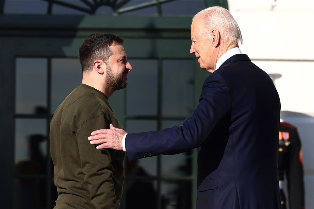Ukrainian President Zelensky meets with US President Biden