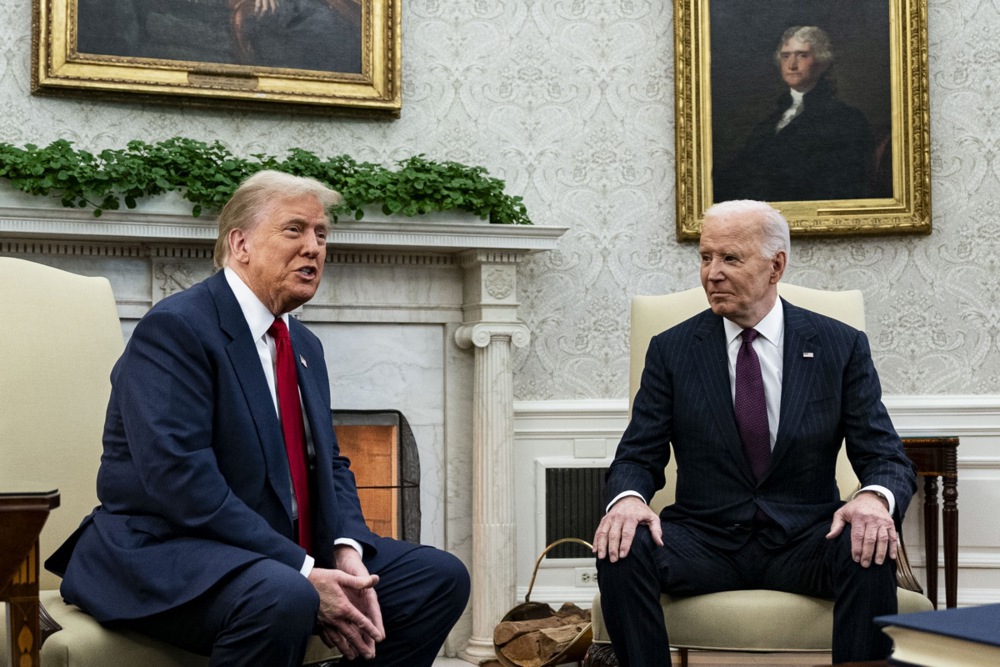 US President Biden hosts President-elect Trump at the White House