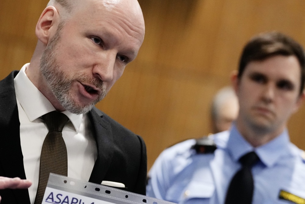 Anders Behring Breivik at his second parole appeal hearing