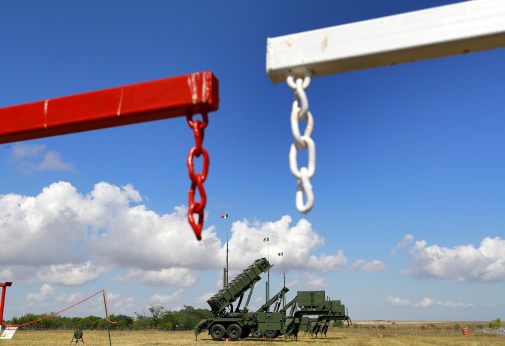 Romania receives first PATRIOT missile system at a Black Sea military shooting range
