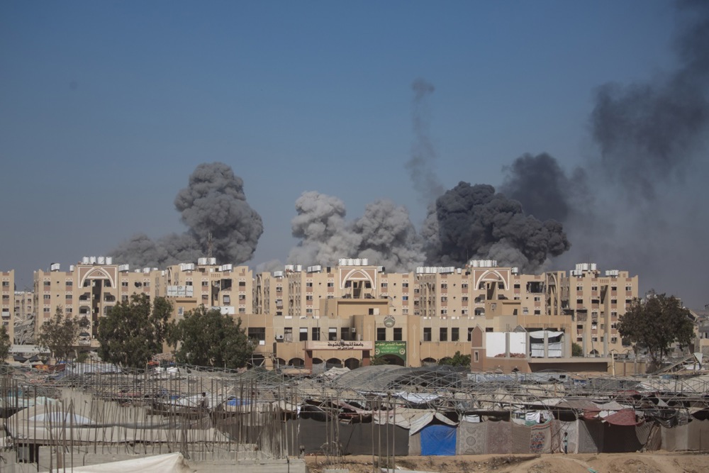 Displaced Palestinians in Khan Yunis