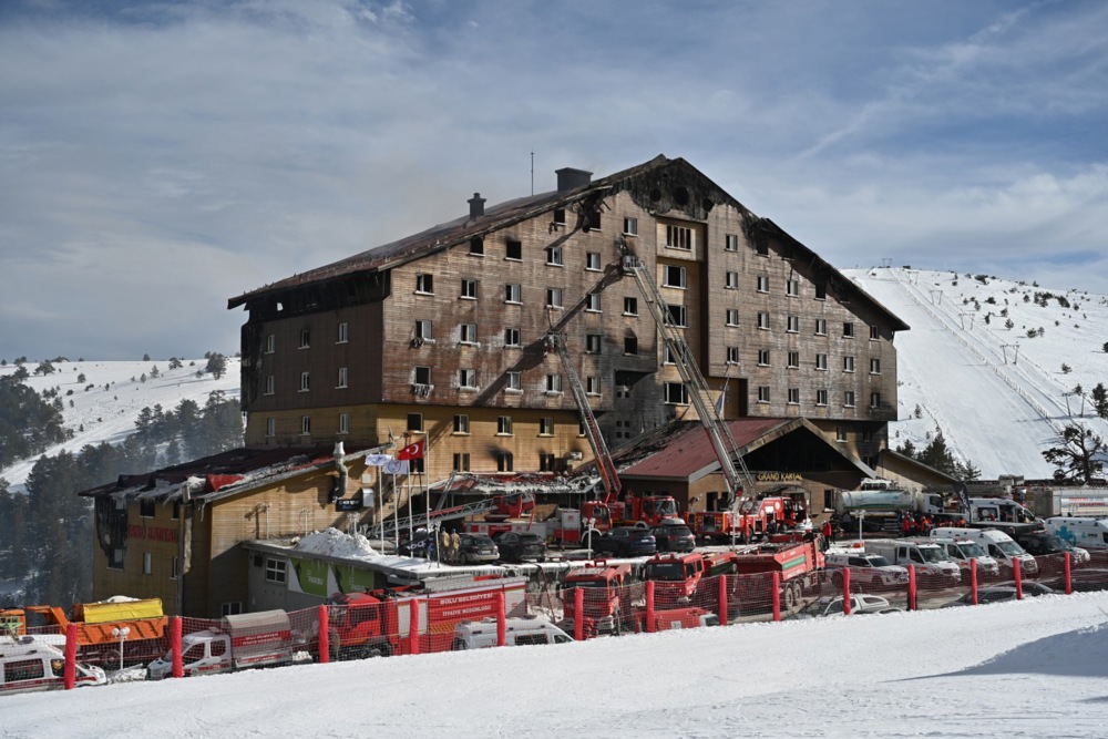 Dozens dead in fire at ski resort in Turkey