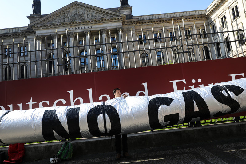 Protest against fracking in Berlin