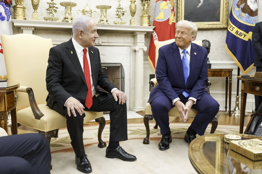 US President Trump welcomes Israeli Prime Minister Netanyahu to the White House