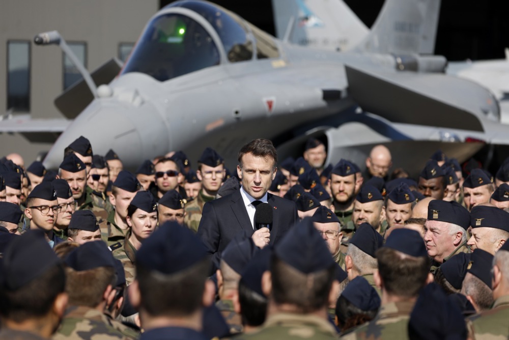 French President Macron visits Luxeuil-Saint-Sauveur Air Base