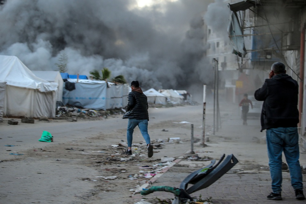 Damage after Israeli airstrike on Gaza City