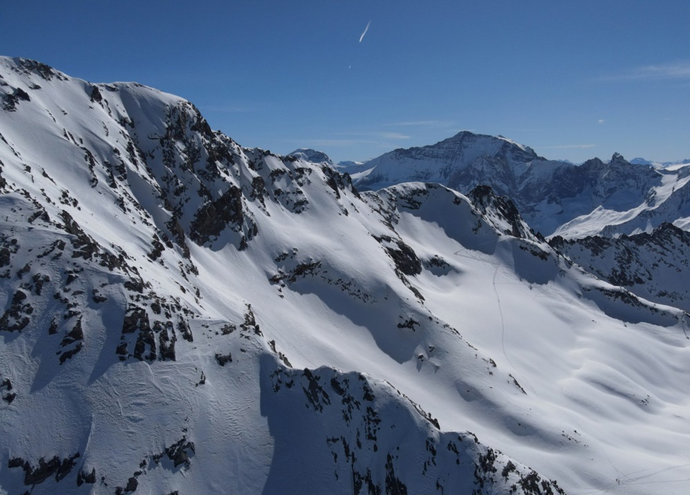 La plagne ski resort in French Alps
