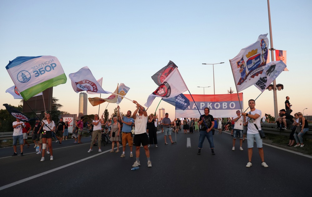 Anti-government blockade in Belgrade