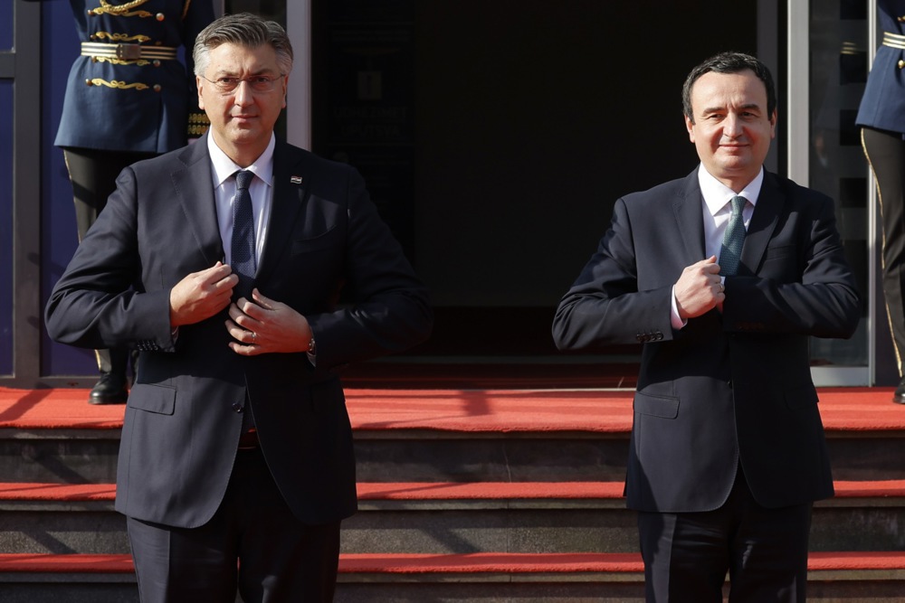 Croatian Prime Minister Andrej Plenkovic visits Pristina