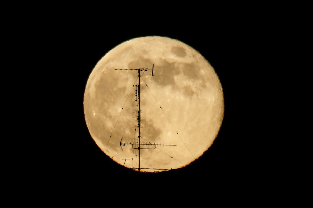 The last and longest full moon of 2023 rises above Salgotarjan
