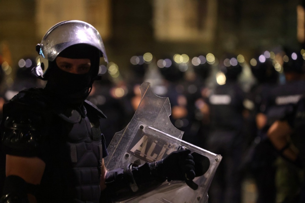 University students rally for early elections in Serbia