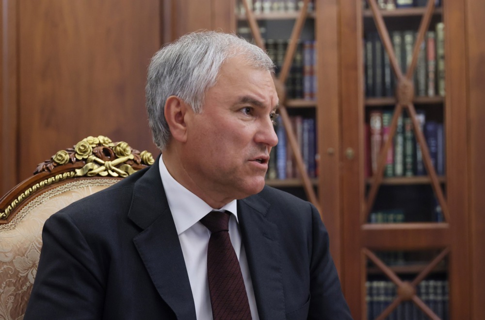 Russian President Putin meets Russian State Duma Speaker Volodin in Moscow