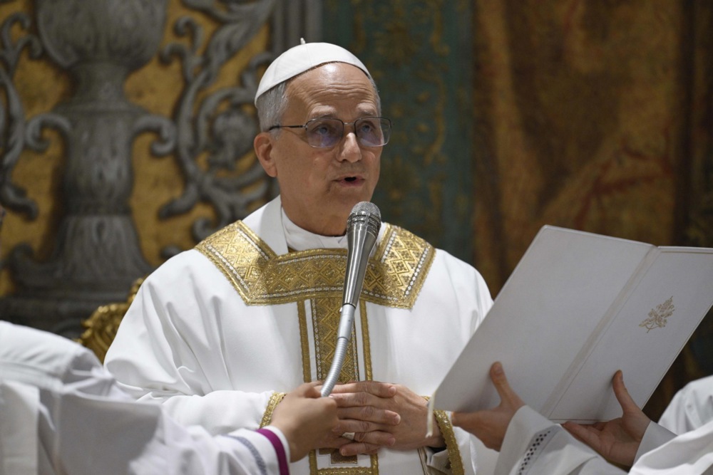 Pope Leo XIV celebrates Mass with the Cardinal electors in the Sistine Chapel