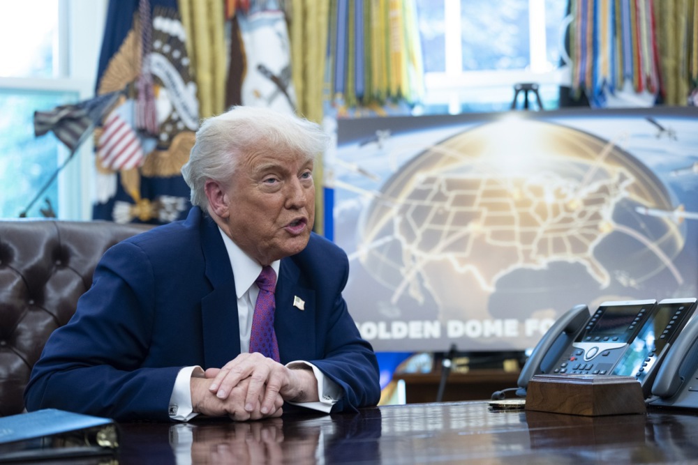US President Trump speaks about Golden Dome missile defense shield